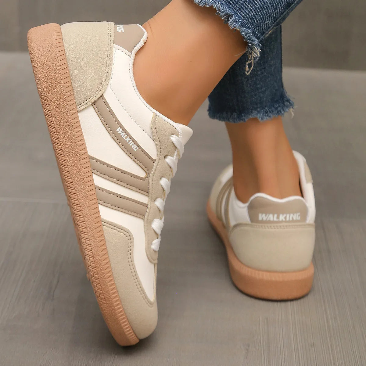 Dames Sneakers – Luxe Platte Instapschoenen, Lichtgewicht & Comfortabel