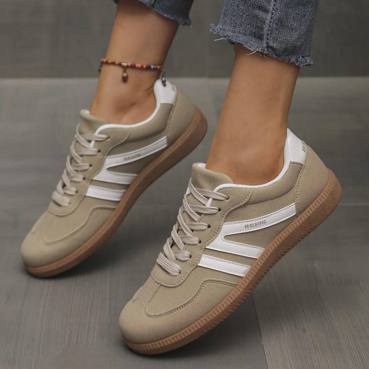 Dames Sneakers – Luxe Platte Instapschoenen, Lichtgewicht & Comfortabel